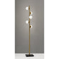 Swirled Sphere Brass Metal Led Floor Lamp