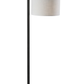 61" Swing Arm Floor Lamp With White Drum Shade