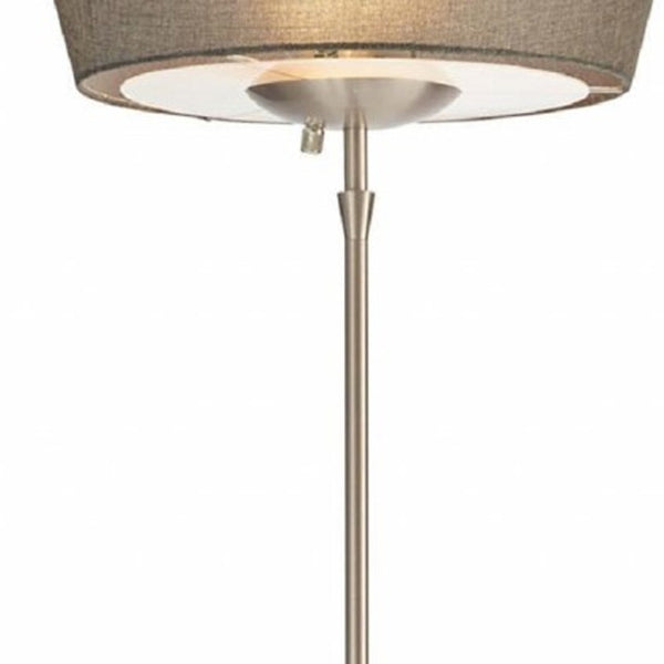 16 X 16 X 71 Brushed Steel Metal 300W Torchiere