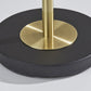 65" Black Torchiere Floor Lamp With White Globe Shade
