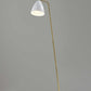 59" White Task Floor Lamp With White Cone Shade