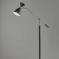66" Black Task Floor Lamp With Black Cone Shade