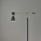 66" Black Task Floor Lamp With Black Cone Shade
