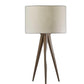 26" Tripod Floor Lamp With White Drum Shade
