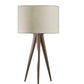 26" Tripod Floor Lamp With White Drum Shade