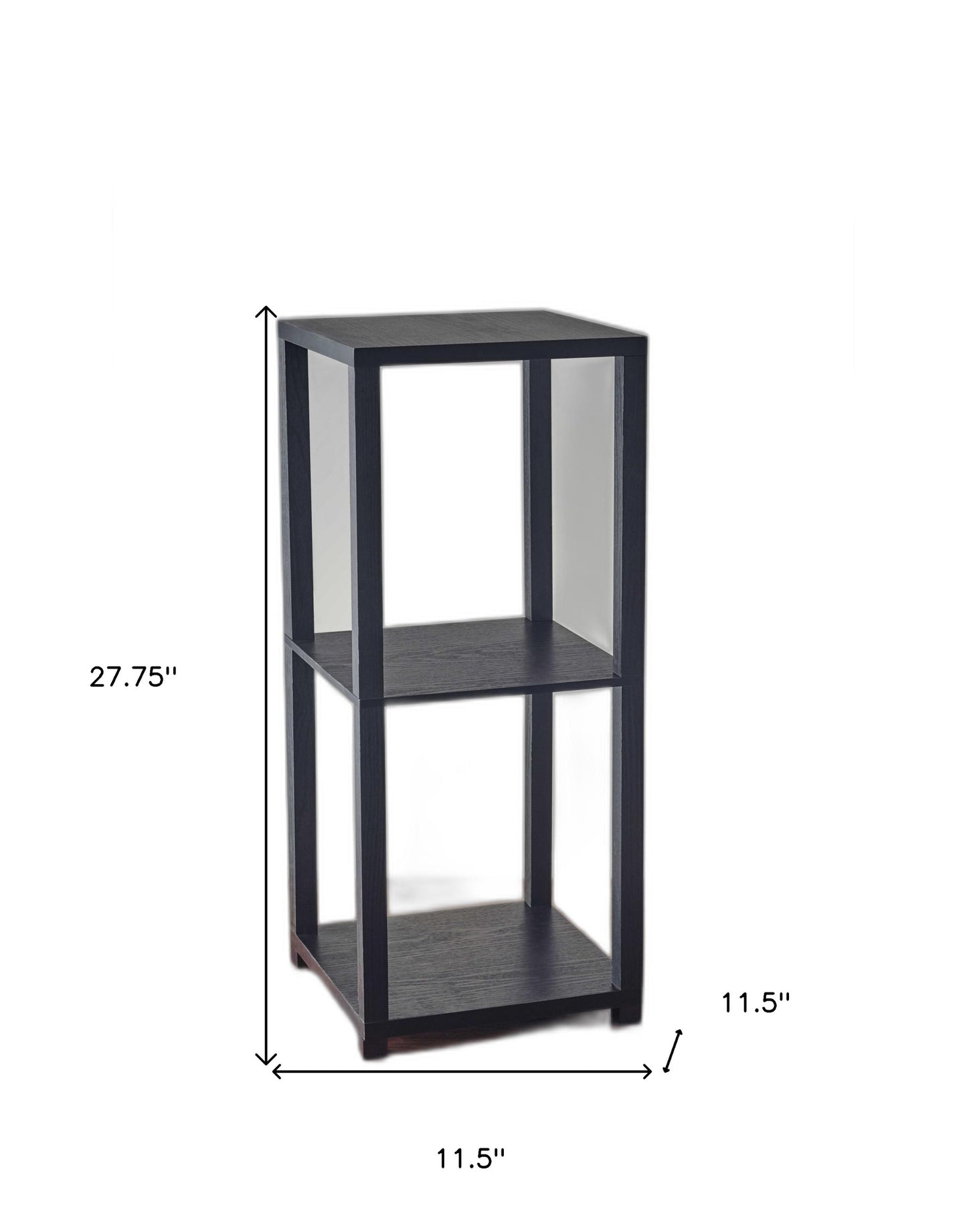 28" H Basic Black Book Case End Table