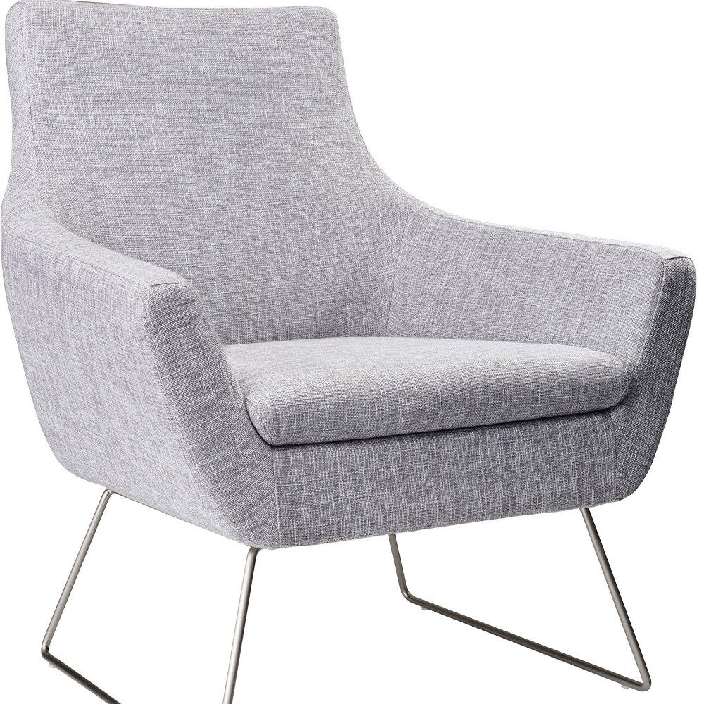 Pale Grey Upholstered Armchair