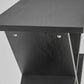 19" Black Solid Wood Pedestal Console Table