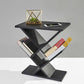 19" Black Solid Wood Pedestal Console Table