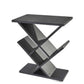 19" Black Solid Wood Pedestal Console Table
