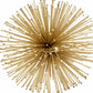 6" Gold Iron Urchin Decorative Orb Tabletop Sculpture