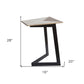 28" Black And Brown Solid Wood End Table