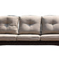 69" Beige Polyester Blend Settee With Black Legs