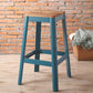 30" Wood Brown And Green Solid Wood And Metal Counter Height Bar Chair