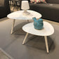 14" White Aluminum End Table