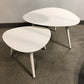 14" White Aluminum End Table