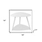 14" White Aluminum End Table