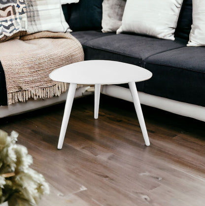 14" White Aluminum End Table