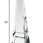 12" Clear Crystal Obelisk Statue