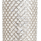 62" Silver Chrome Floor Lamp With Clear Faux Crystal Drum Shade