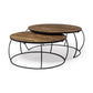 S2 41" & 38" Round Wood Top Nesting Coffee Tables