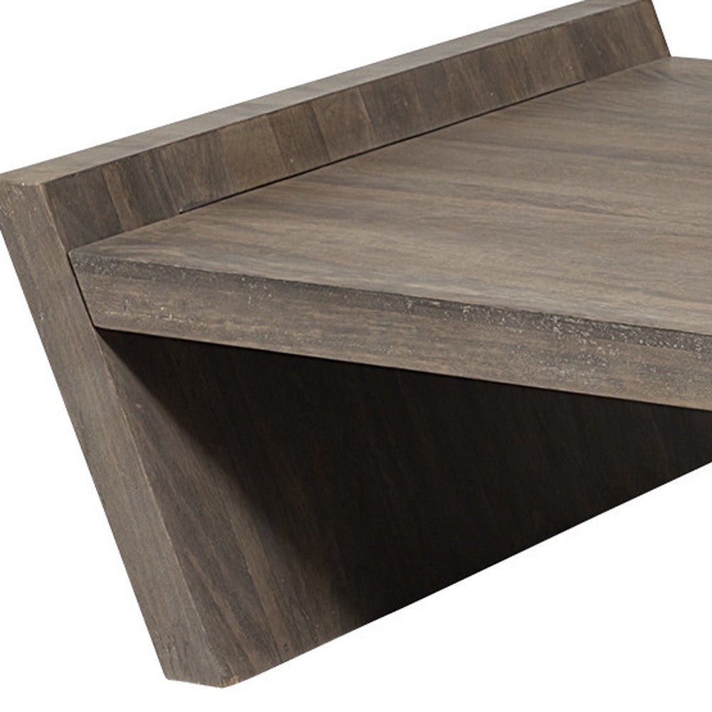 36" Brown Rectangular Coffee Table