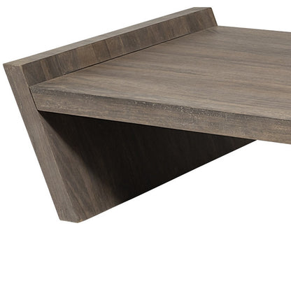 36" Brown Rectangular Coffee Table