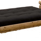 83" Black 100% Cotton Sleeper Sleeper Sofa With Wood Brown Legs