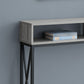 47" Gray And Black Frame Console Table With Storage