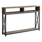 47" Taupe And Black Frame Console Table With Storage