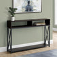 47" Brown And Black Frame Console Table With Storage