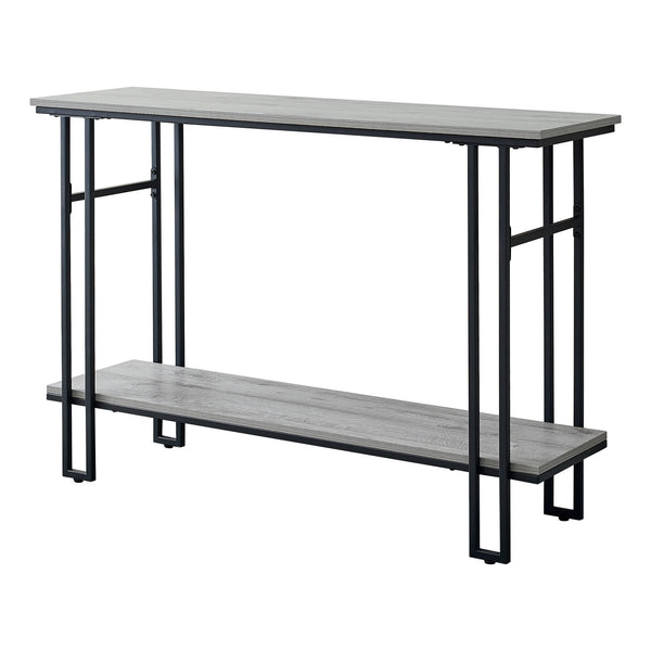 47 Gray And Black Frame Console Table With Storage