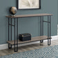 47" Taupe And Black Frame Console Table With Storage