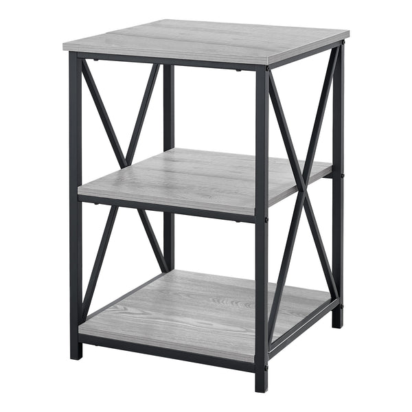 26 Rectangular Grey Black Metal Accent Table