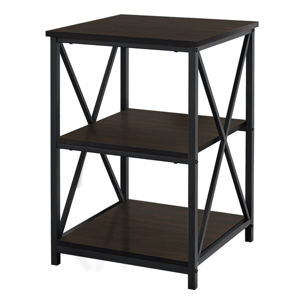 26 Rectangular Espresso Black Metal Accent Table