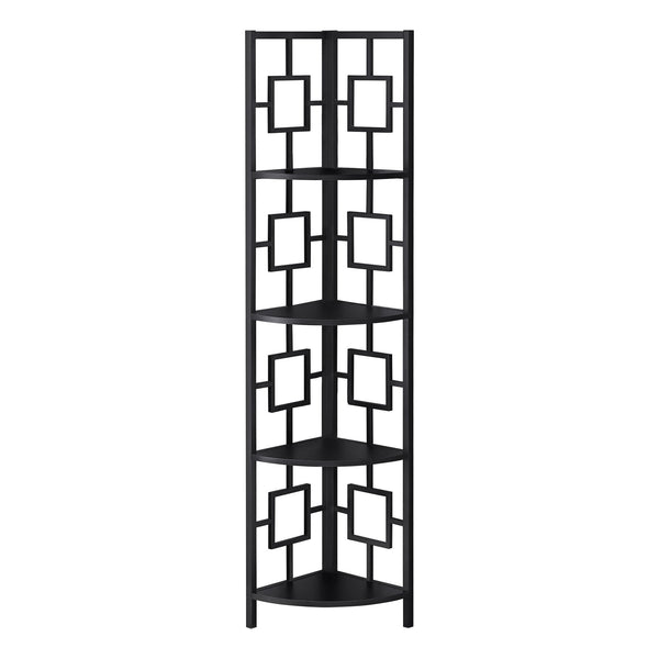 62 Black Metal Corner Bookcase