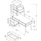 55" Espresso Computer Desk With Two Drawers