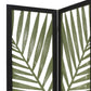 67" Green Solid WoodFolding Three Panel Screen Room Divider