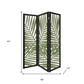 67" Green Solid WoodFolding Three Panel Screen Room Divider