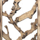 Rustic Earthy Wood Root Three Panel Room Divider Screen