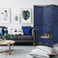 3 Panel Dark Blue Shutter Screen Room Divider