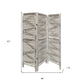 67" Gray Folding Three Panel Screen Room Divider