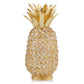 11" Faux Crystal And Gold Pineapple Sculpture