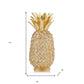 11" Faux Crystal And Gold Pineapple Sculpture