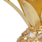 11" Faux Crystal And Gold Pineapple Sculpture