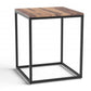 24" Black And Brown Solid Wood Square End Table