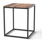 24" Black And Brown Solid Wood Square End Table