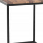 24" Black And Brown Solid Wood Square End Table