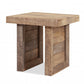 20" Brown Solid Wood Square End Table