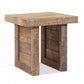 20" Brown Solid Wood Square End Table